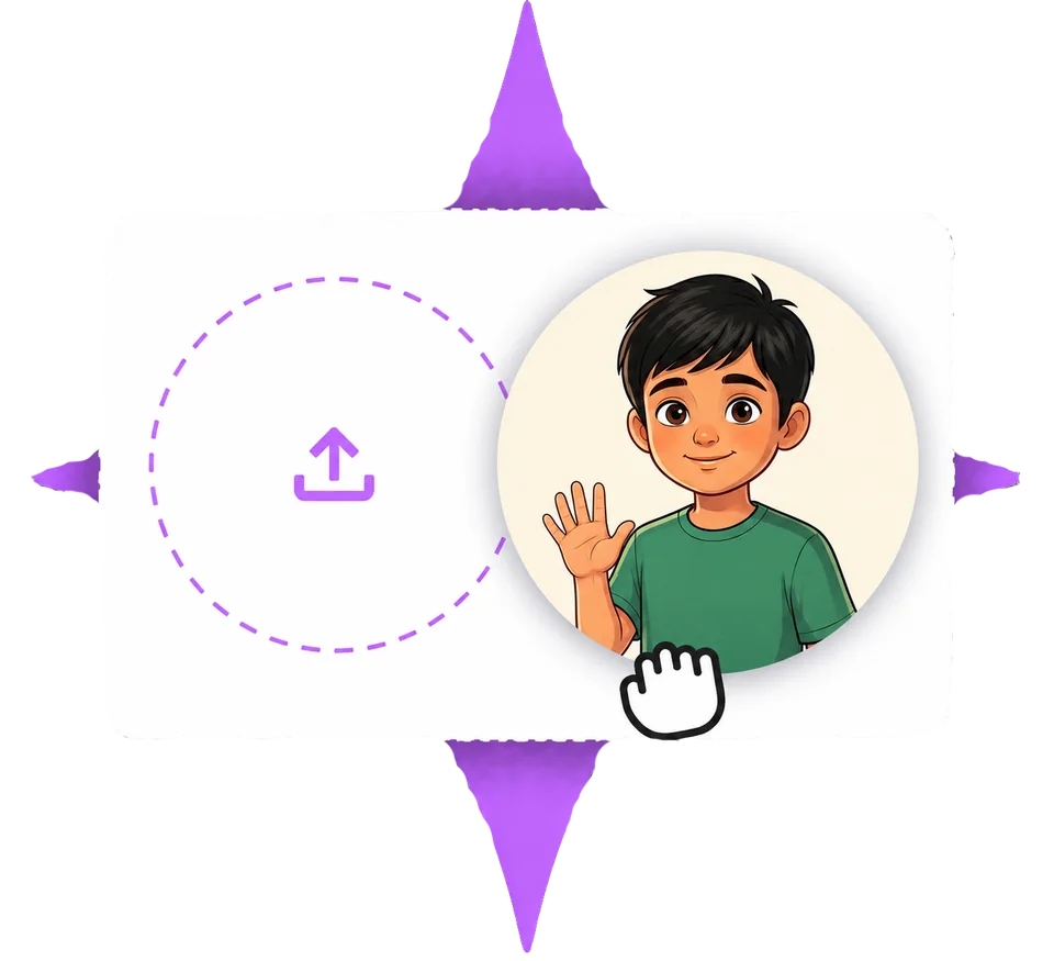 Adding your child's photo and details for the book